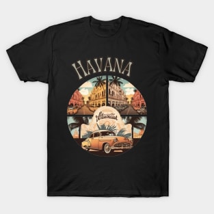 Havana Cuba Retro Vintage - Travel T-Shirt